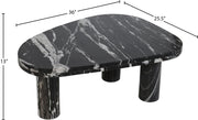 Messina Marble Coffee Table in Black - 99008Black-CT