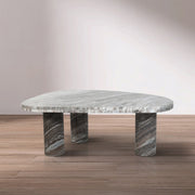 Messina Marble Coffee Table in Brown - 99008Brown-CT