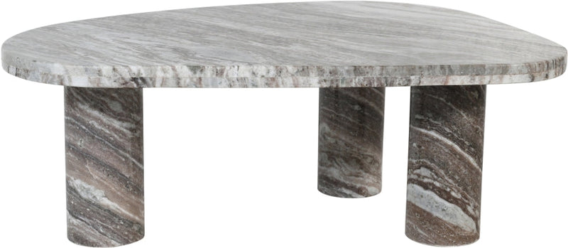 Messina Marble Coffee Table in Brown - 99008Brown-CT