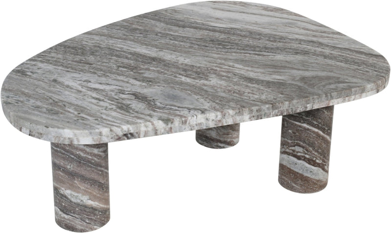 Messina Marble Coffee Table in Brown - 99008Brown-CT
