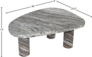 Messina Marble Coffee Table in Brown - 99008Brown-CT