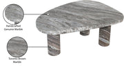 Messina Marble Coffee Table in Brown - 99008Brown-CT