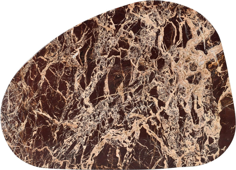 Messina Marble Coffee Table in Burgundy - 99008Cherry-CT