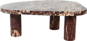 Messina Marble Coffee Table in Burgundy - 99008Cherry-CT