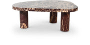 Messina Marble Coffee Table in Burgundy - 99008Cherry-CT