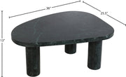 Messina Marble Coffee Table in Green - 99008Green-CT