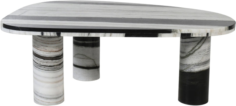 Messina Marble Coffee Table in Panda - 99008Panda-CT