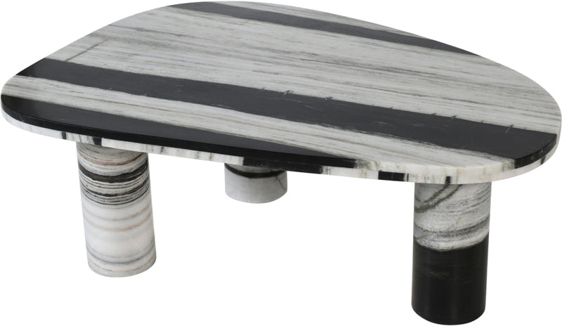 Messina Marble Coffee Table in Panda - 99008Panda-CT