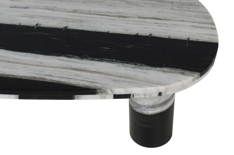 Messina Marble Coffee Table in Panda - 99008Panda-CT