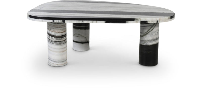 Messina Marble Coffee Table in Panda - 99008Panda-CT