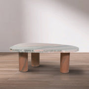 Messina Marble Coffee Table in Pink - 99008Pink-CT
