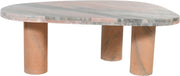 Messina Marble Coffee Table in Pink - 99008Pink-CT
