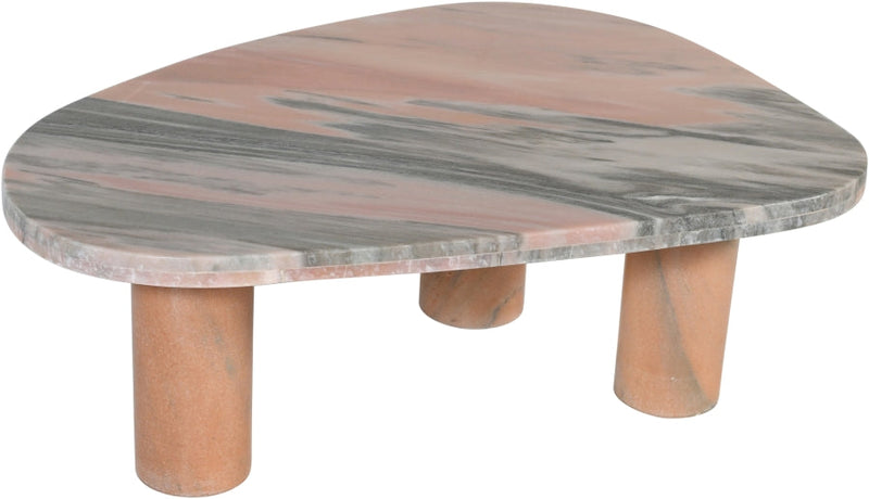 Messina Marble Coffee Table in Pink - 99008Pink-CT