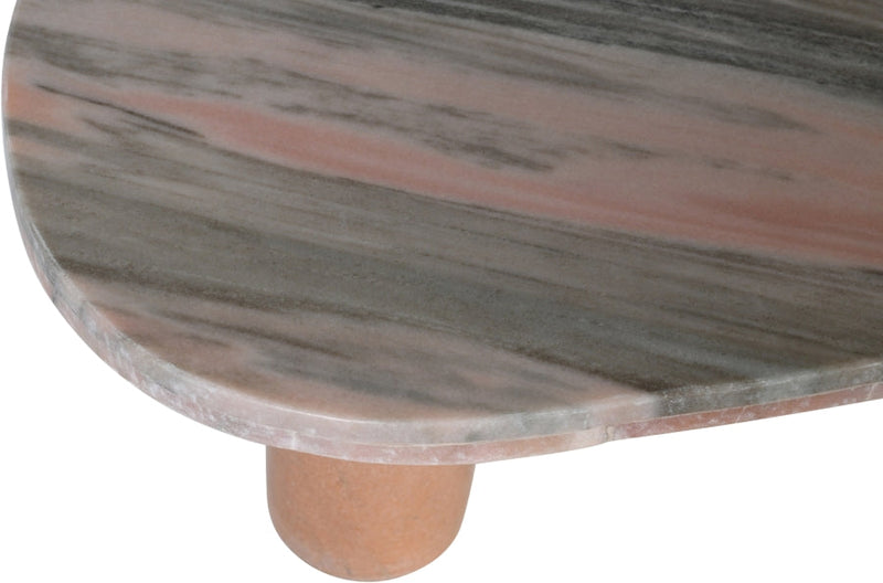 Messina Marble Coffee Table in Pink - 99008Pink-CT
