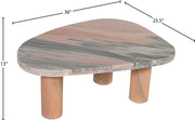 Messina Marble Coffee Table in Pink - 99008Pink-CT