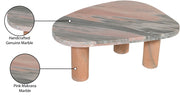 Messina Marble Coffee Table in Pink - 99008Pink-CT