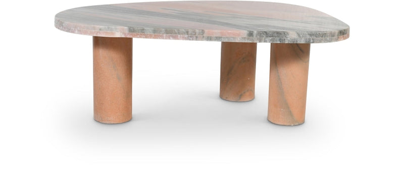 Messina Marble Coffee Table in Pink - 99008Pink-CT