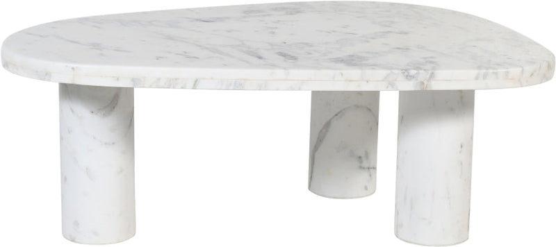 Messina Marble Coffee Table in White - 99008White-CT