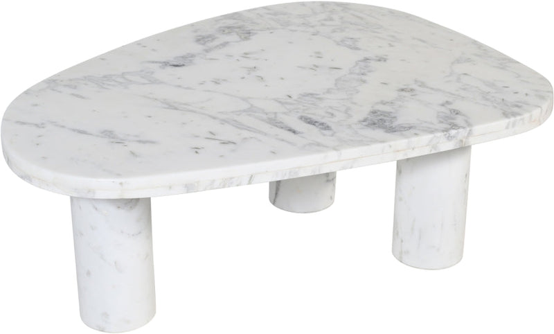 Messina Marble Coffee Table in White - 99008White-CT