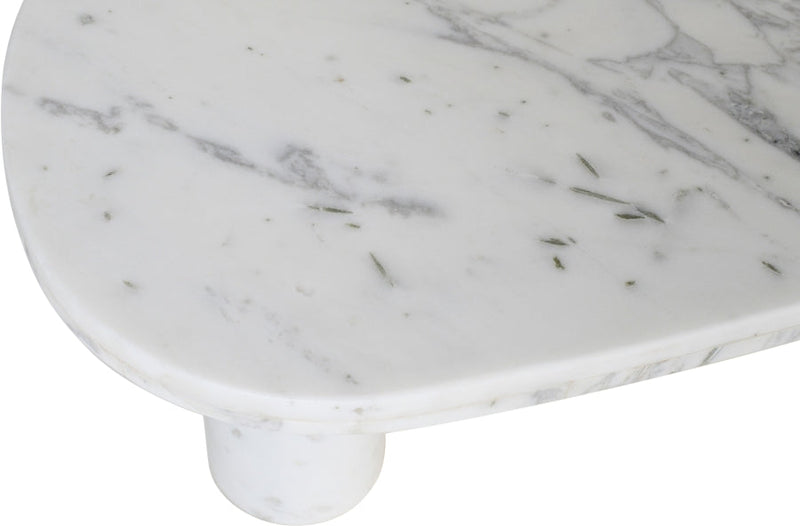 Messina Marble Coffee Table in White - 99008White-CT