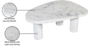 Messina Marble Coffee Table in White - 99008White-CT