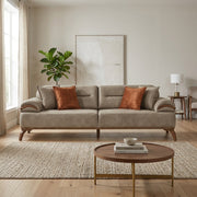 Mia 4-pieces (2 Sofa & 2 Chair) Livingroom Set Beige in Beige - 101-MIA-ALA03-3311