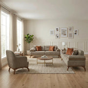 Mia 4-pieces (2 Sofa & 2 Chair) Livingroom Set Beige in Beige - 101-MIA-ALA03-3311
