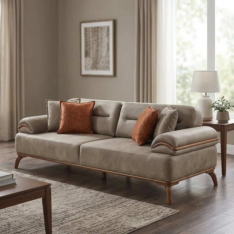 Mia Convertible Sofa Beige in Beige - 101-MIA-ALA03-3