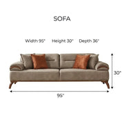 Mia Convertible Sofa Beige in Beige - 101-MIA-ALA03-3