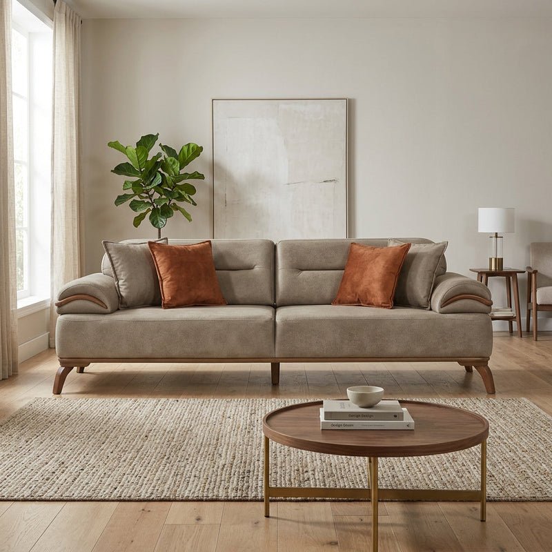 Mia Convertible Sofa Beige in Beige - 101-MIA-ALA03-3