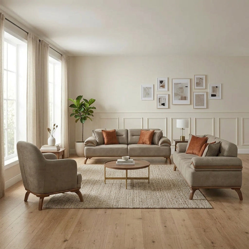 Mia Convertible Sofa Beige in Beige - 101-MIA-ALA03-3