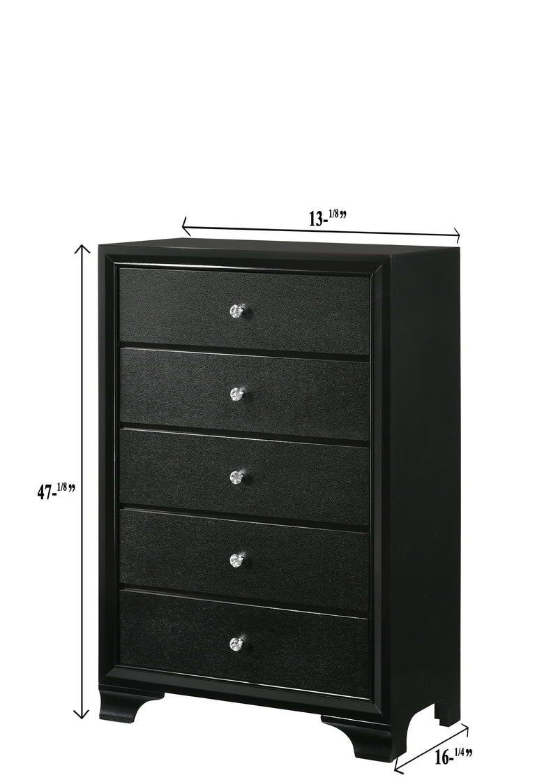 Micah Black LED Upholstered Panel Youth Bedroom Set - Gate FurnitureYouth Bedroom Set