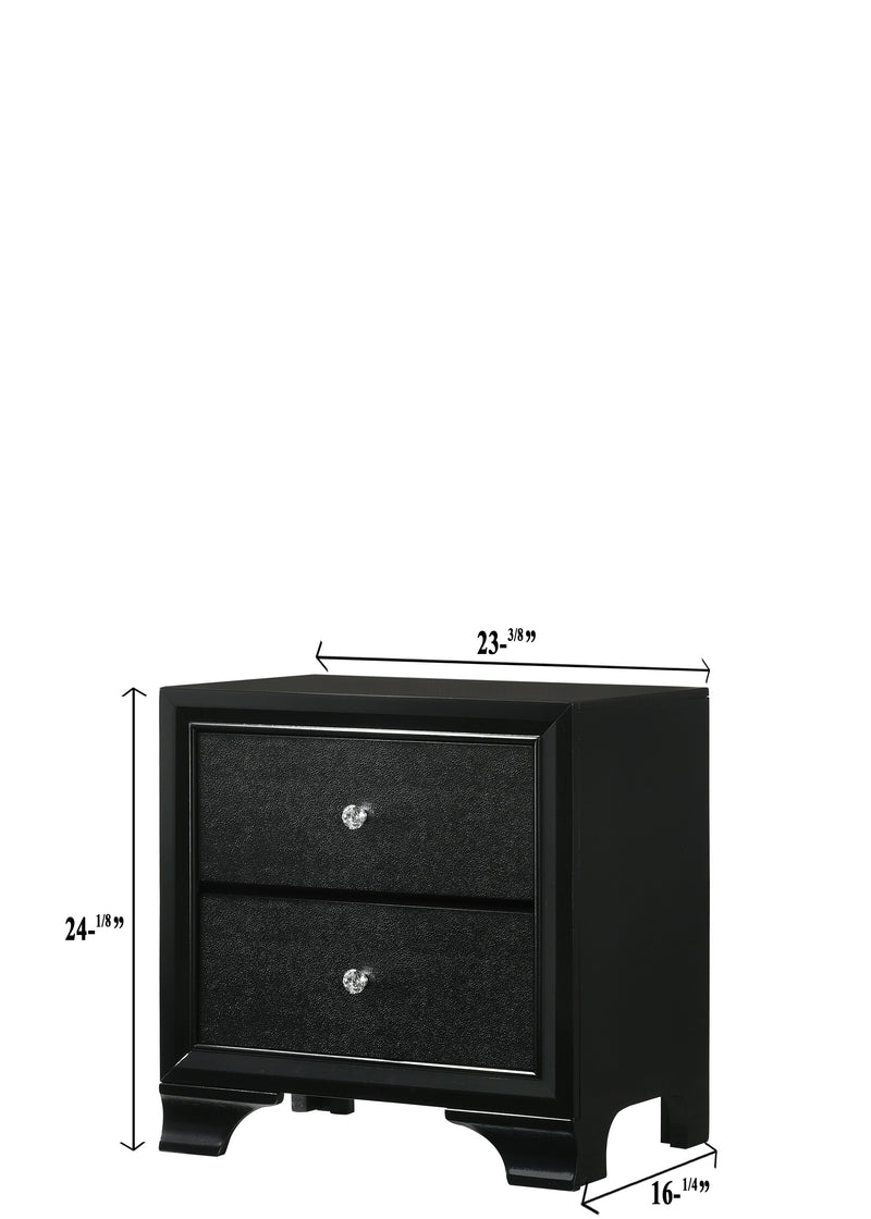 Micah Black LED Upholstered Panel Youth Bedroom Set - Gate FurnitureYouth Bedroom Set