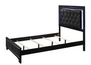 Micah Black LED Upholstered Panel Youth Bedroom Set - Gate FurnitureYouth Bedroom Set