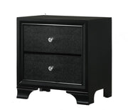 Micah Black Nightstand - Gate FurnitureNightstand