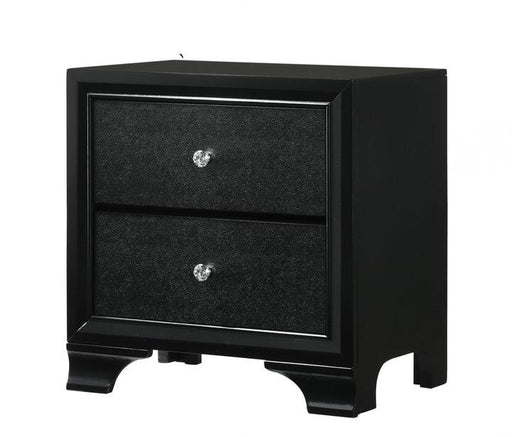 Micah Black Nightstand - Gate FurnitureNightstand