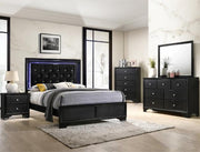 Micah Black Nightstand - Gate FurnitureNightstand
