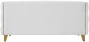 Michelle 66" Vegan Leather Upholstered Loveseat in White - 651White-L