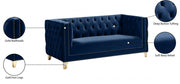 Michelle 66" Velvet Upholstered Loveseat in Blue - 652Navy-L