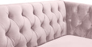Michelle 90" Velvet Upholstered Sofa in Pink - 652Pink-S