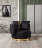Michelle Black Velvet Chair - MICHELLE BK-CH