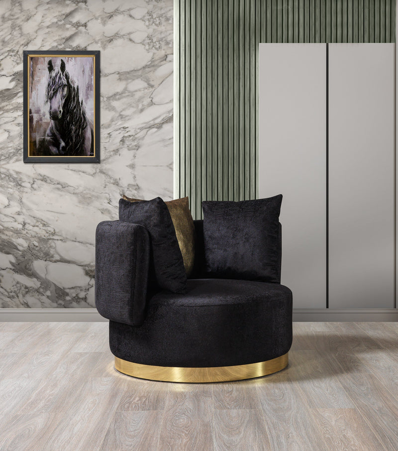 Michelle Black Velvet Chair - MICHELLE BK-CH