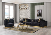 Michelle Black Velvet Chair - MICHELLE BK-CH