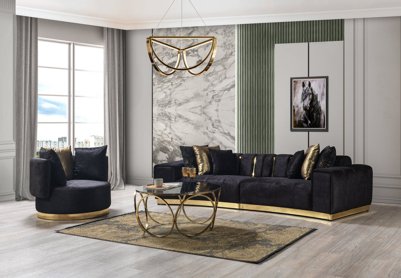Michelle Black Velvet Chair - MICHELLE BK-CH