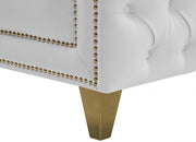 Michelle Vegan Leather Upholstered Chair in White - 651White-C