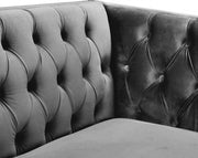 Michelle Velvet Upholstered Chair in Grey - 652Grey-C
