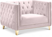Michelle Velvet Upholstered Chair in Pink - 652Pink-C