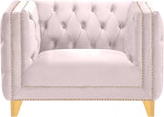 Michelle Velvet Upholstered Chair in Pink - 652Pink-C