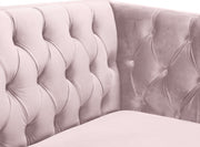 Michelle Velvet Upholstered Chair in Pink - 652Pink-C