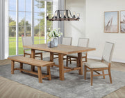 Middleton 6-piece Extension Leaf Dining Set Brown and Beige - 108540-S6